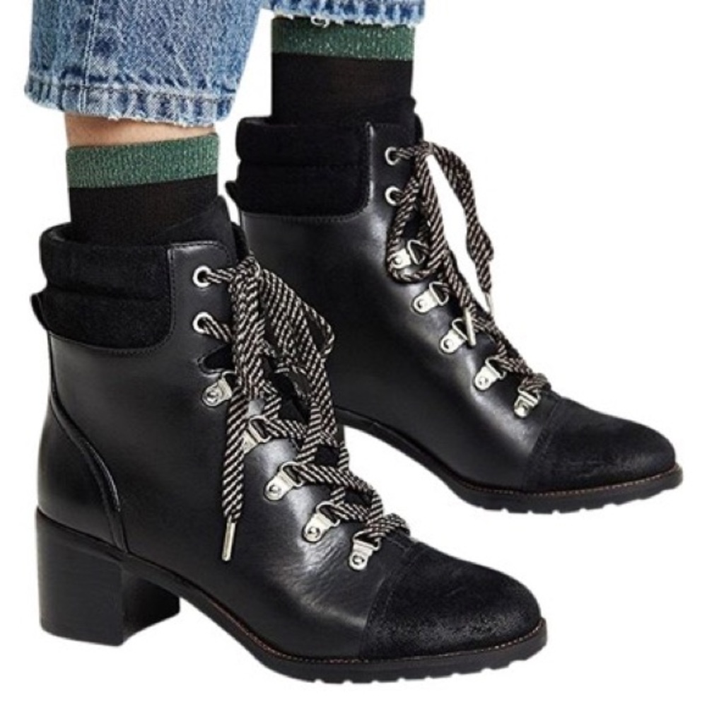 Sam Edelman Manchester Ankle Lace up Boot in Black